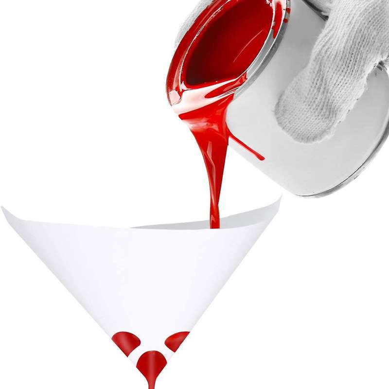 200 Pcs Paint Filters Strainer with 100 Micrometre Flow, 1 Pcs Funnel