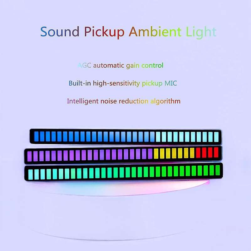 Rgb Sound Control Pickup Rhythm Light, with 40 Bit Indicator Black