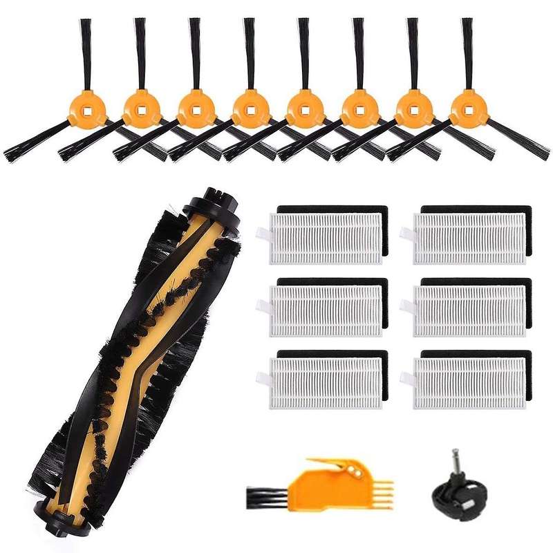 23pcs Side Brush Caster Filter for Ecovacs Deebot 600 601 605 710 N79