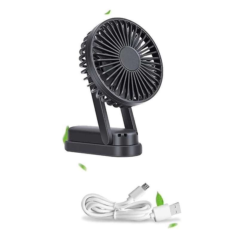 Usb Fan 3 Speed Modes, 180 Foldable Handle Silent Desktop Fan