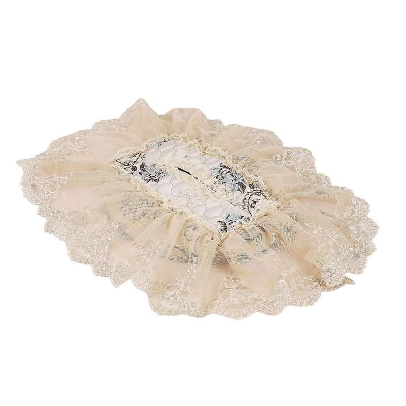 2x Embroidery Style Pumping Paper Towels Box Cover Brown
