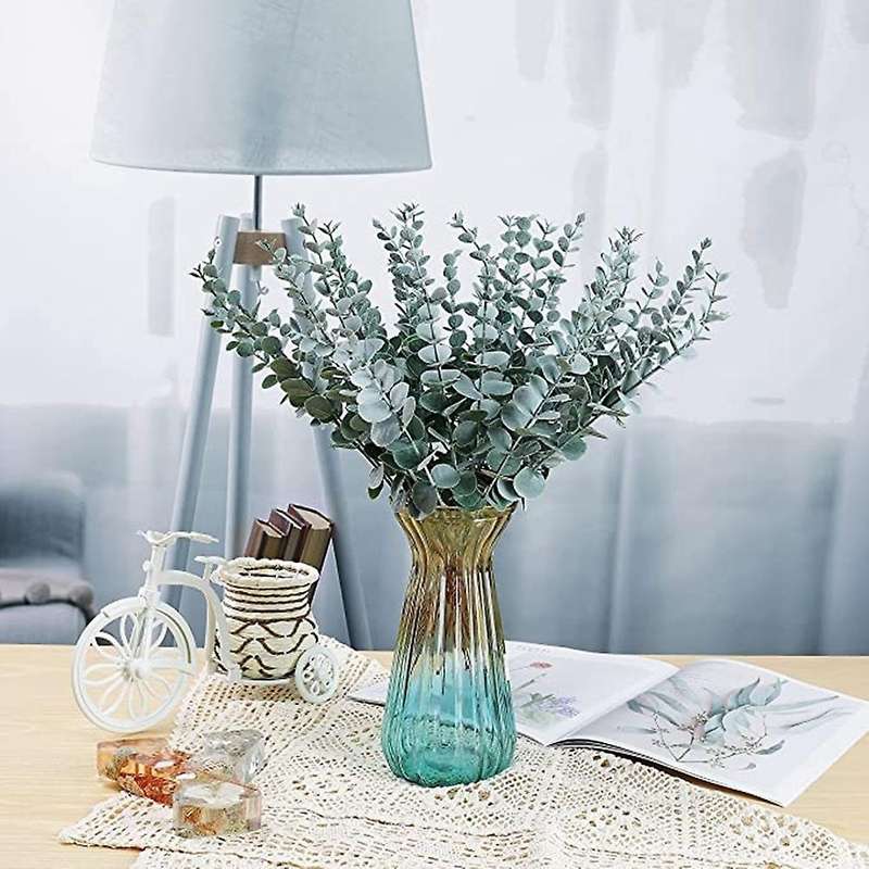 60pcs Eucalyptus Stems Decor Artificial Eucalyptus Leaves Branches