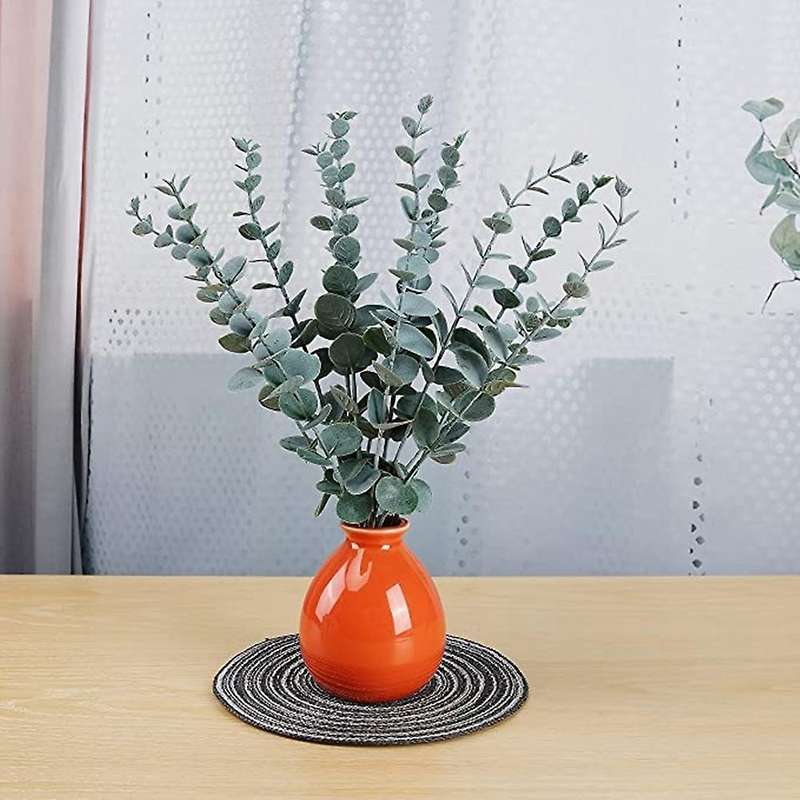 60pcs Eucalyptus Stems Decor Artificial Eucalyptus Leaves Branches