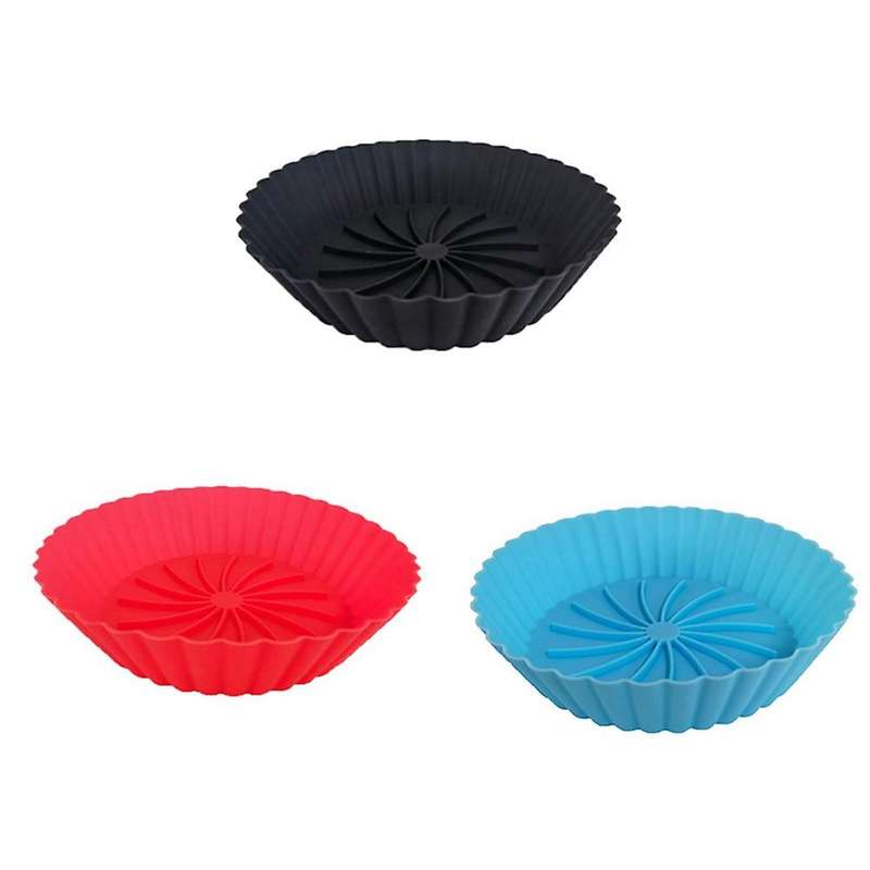 Heat Resistant Baking Basket Tray Airfryer Silicone Pot Kitchen Tool
