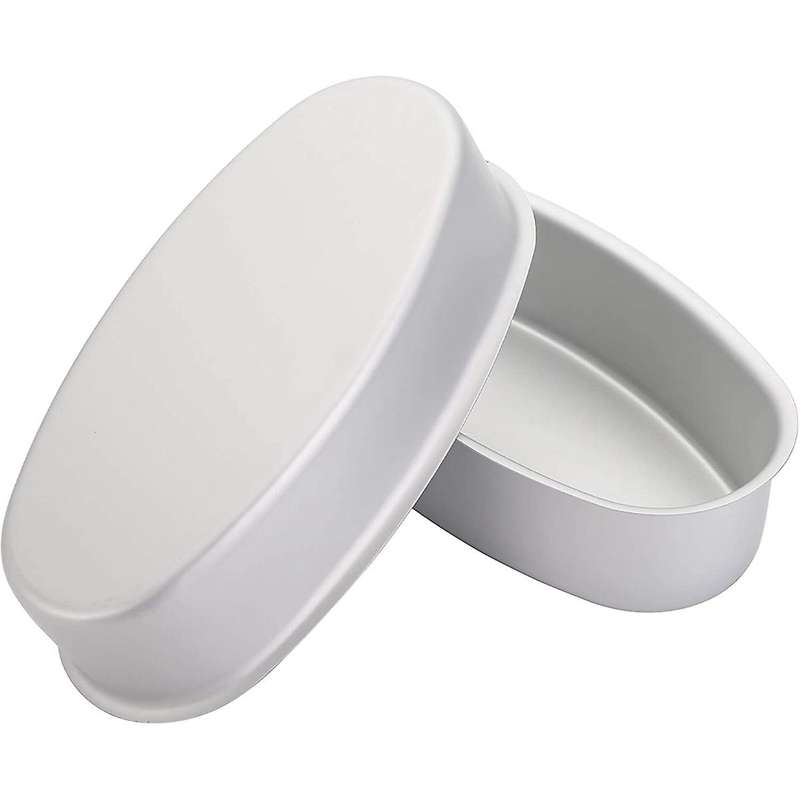 4packs Oval Cheesecake Pan - 8 Inch Non-stick Oval Cake Bread