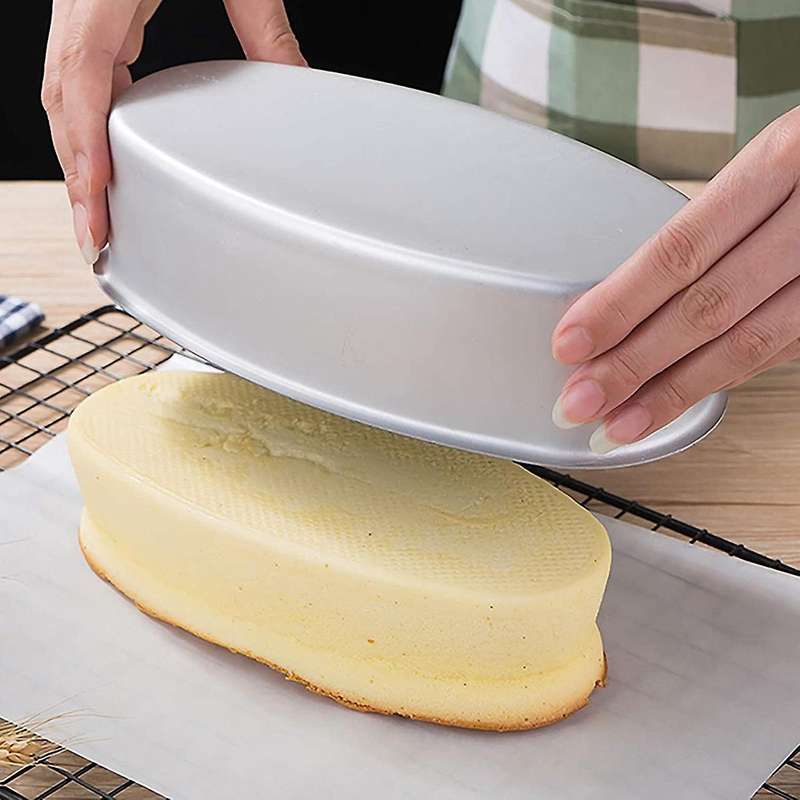 4packs Oval Cheesecake Pan - 8 Inch Non-stick Oval Cake Bread