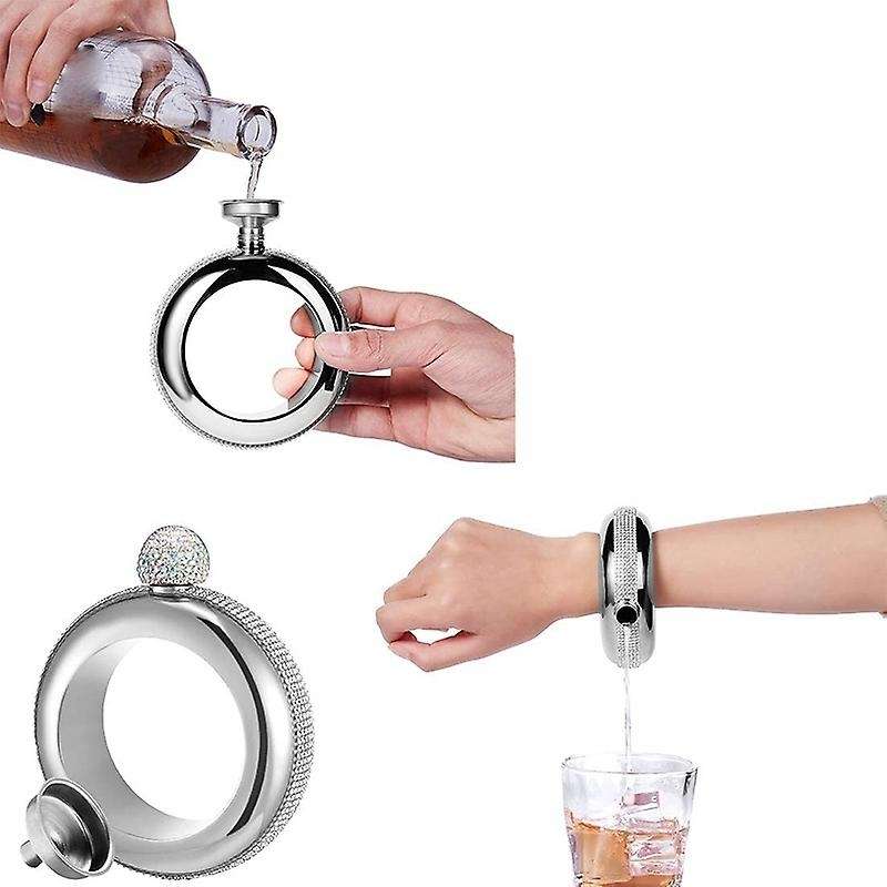 Stainless Steel Bracelet Flasks Portable Wine Bottle,rose Gold