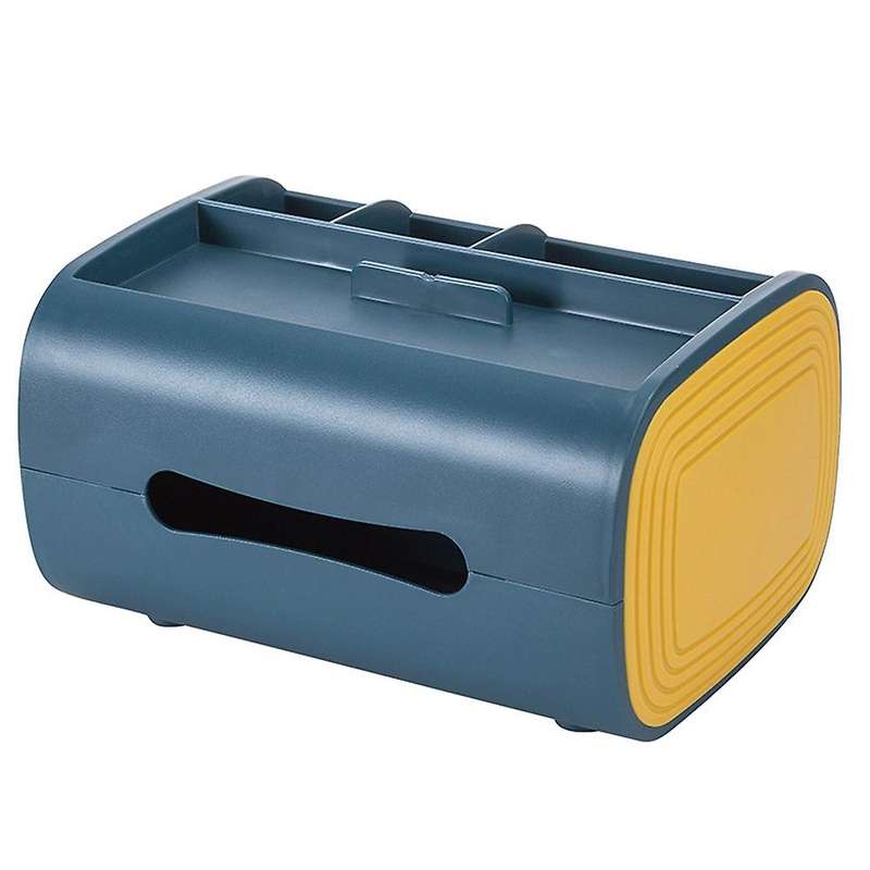 Home Living Room Creative Tissue Box Multi-function Paper Box(blue)