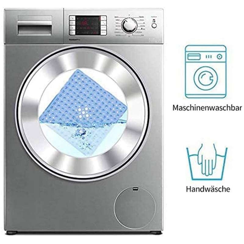 Square Shower Mats,53x53cm,bath Mats with Suction Cup,(blue)