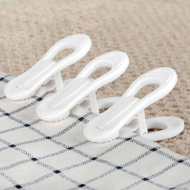 40pcs White Plastic Hanger Clips,for Use with Slim-line Clothes Clips