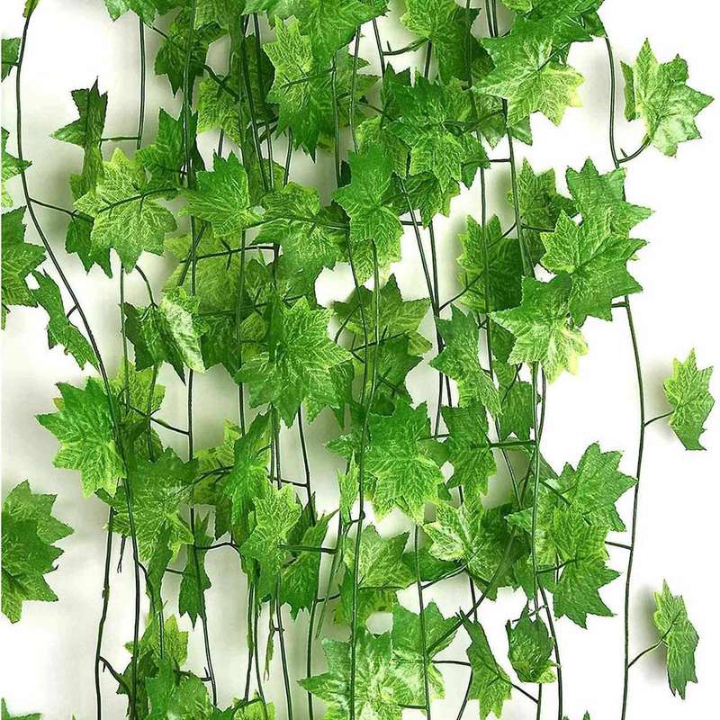 24 Pcs 7.5ft Artificial Maple Leaves Hanging Vines, Hanging Plants