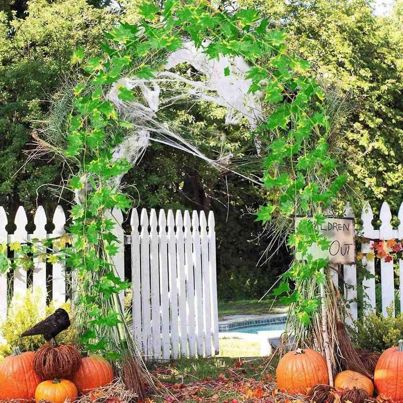 24 Pcs 7.5ft Artificial Maple Leaves Hanging Vines, Hanging Plants