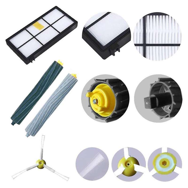For Irobot Roomba 981 980 Series,8 Side Brushes,5 Filter,2 Rollers