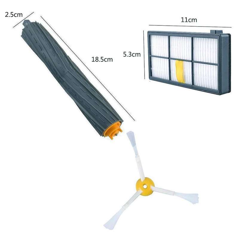 For Irobot Roomba 981 980 Series,8 Side Brushes,5 Filter,2 Rollers