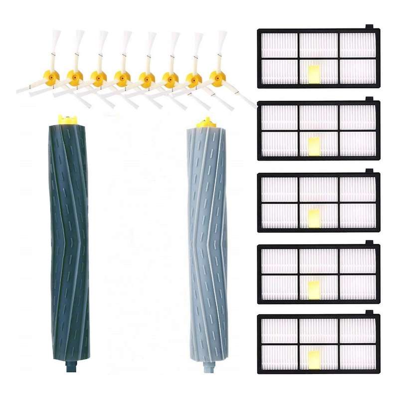 For Irobot Roomba 981 980 Series,8 Side Brushes,5 Filter,2 Rollers