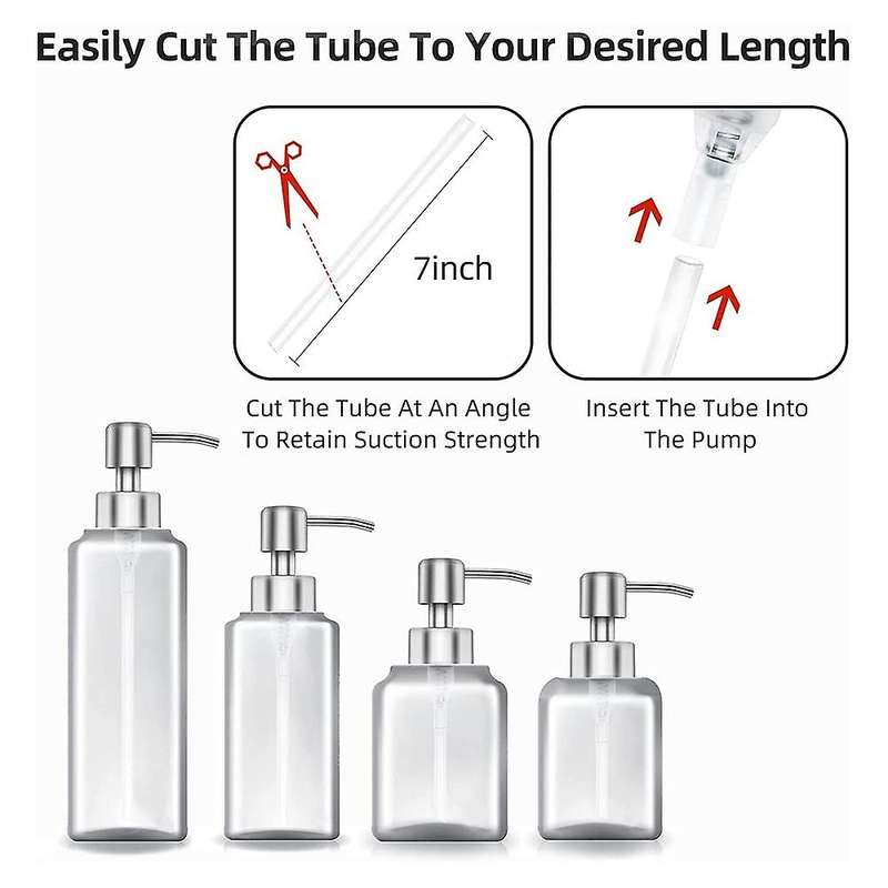 6pcs Stainless Steel Liquid Soap Dispenser Pump with Thread