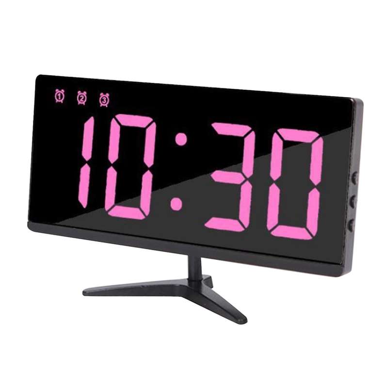 Led Digital Children's Electronic Alarm Clock Pink Light