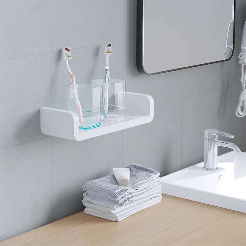 Bathroom Floating Shelf U Shape Wall Rack [no Drilling Installation]