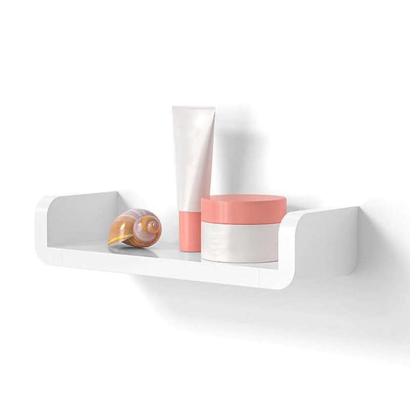 Bathroom Floating Shelf U Shape Wall Rack [no Drilling Installation]