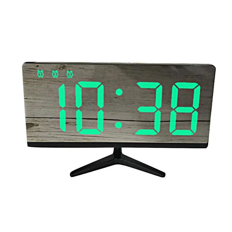 Led Digital Children's Electronic Alarm Clock Green Light
