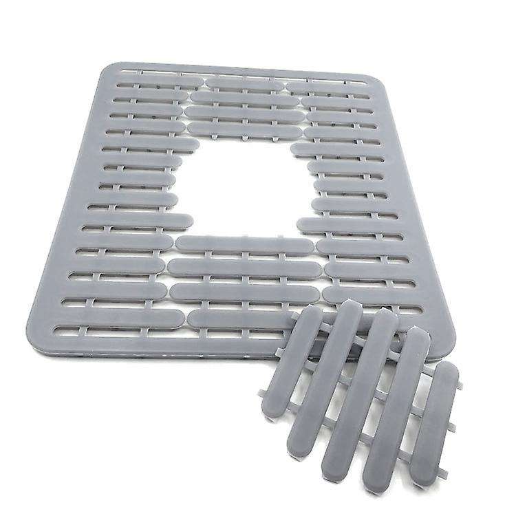 1 Pcs Silicone Sink Mat Drain Mat Multifunctional Wash Basin Mat,gray
