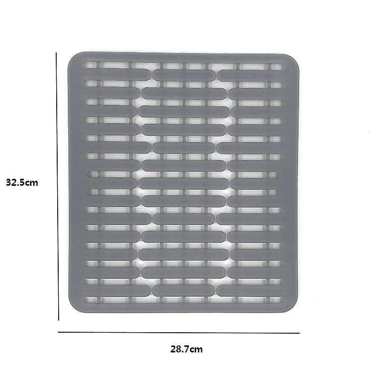 1 Pcs Silicone Sink Mat Drain Mat Multifunctional Wash Basin Mat,gray