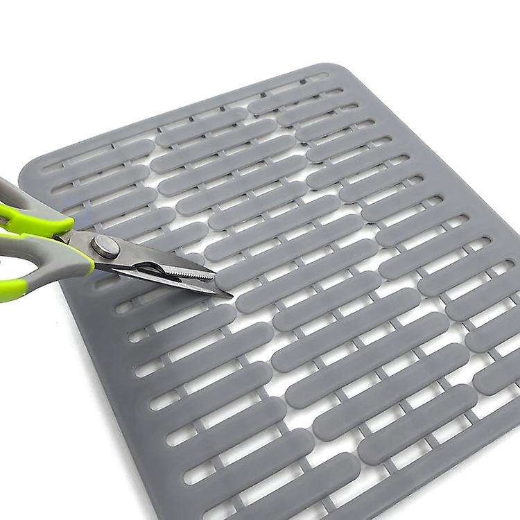 1 Pcs Silicone Sink Mat Drain Mat Multifunctional Wash Basin Mat,gray