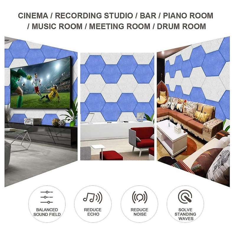 Hexagon Acoustic Panels Wall Panels Soundproofing Absorption Panel