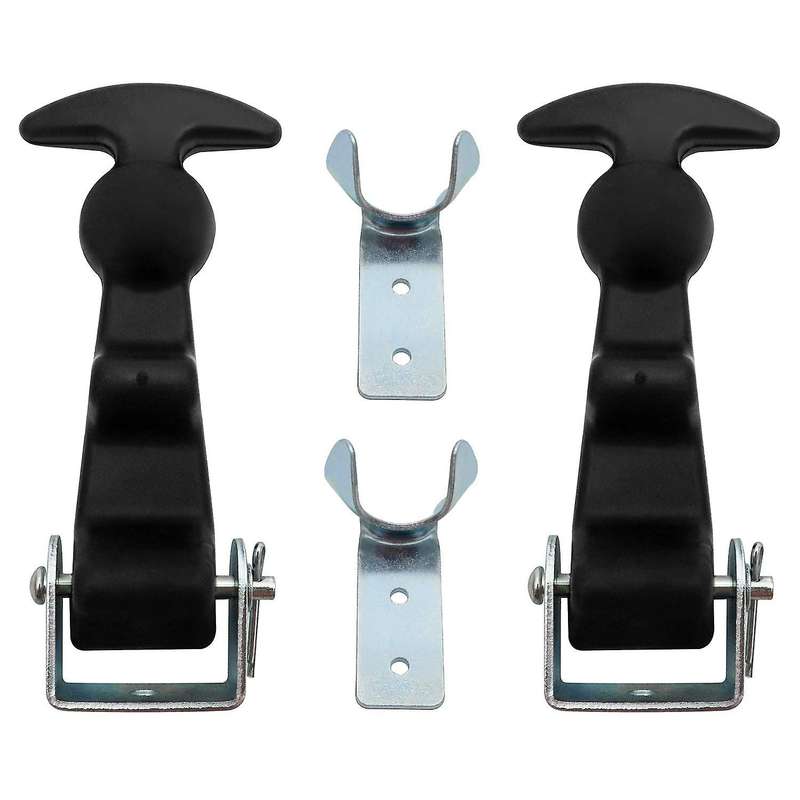 2packs 4.7 Inch T-handle Draw Latches with Brackets, T-handle Hasp