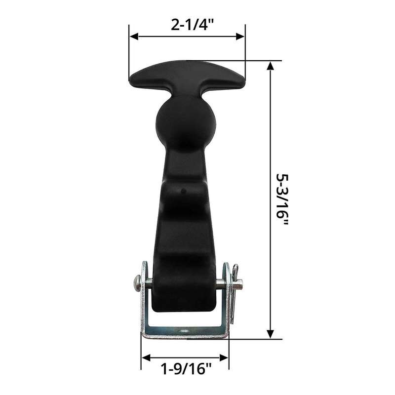 2packs 4.7 Inch T-handle Draw Latches with Brackets, T-handle Hasp