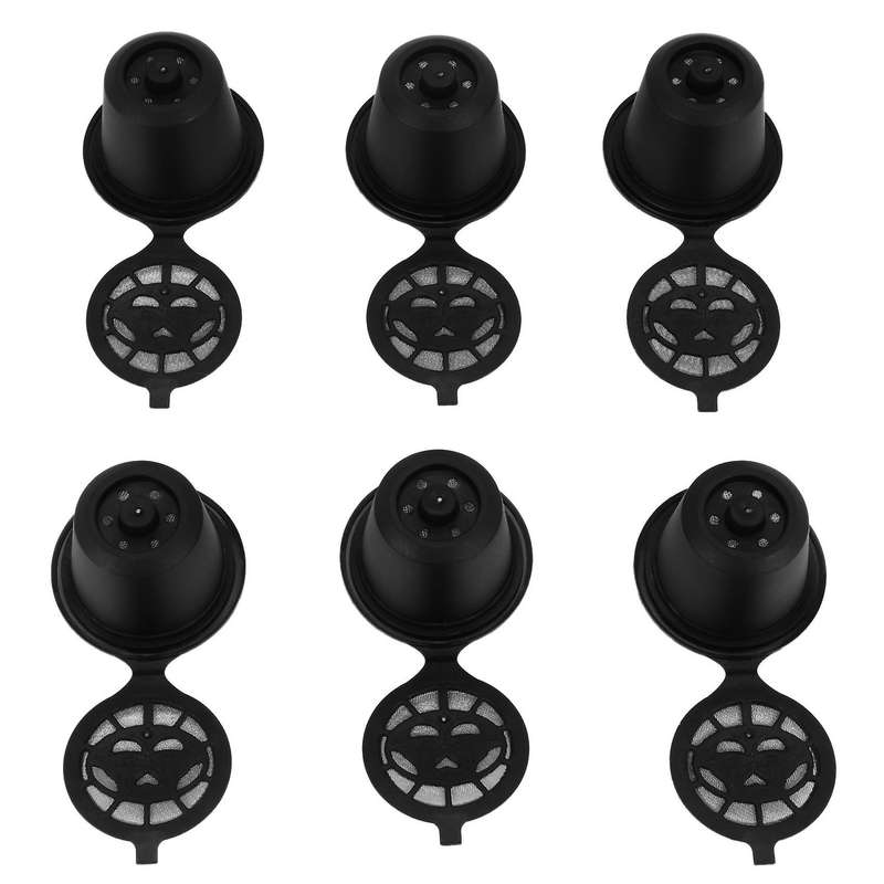 I Cafilas Capsules with Coffee Spoon Brush (6,black)