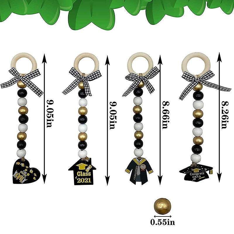 8pcs Graduation 2021 Wood Bead Garland-graduate Hanging Ornament