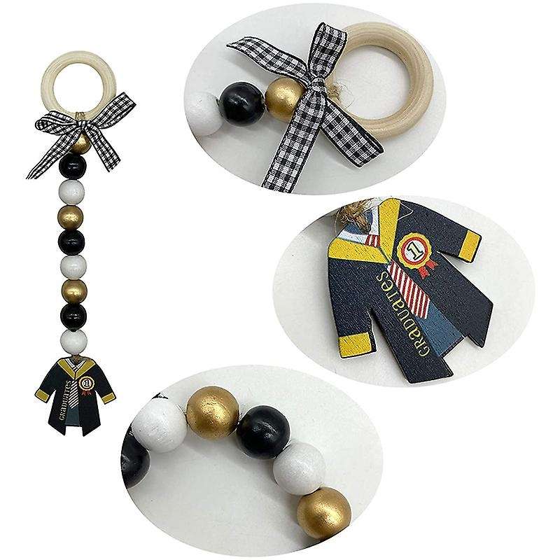 8pcs Graduation 2021 Wood Bead Garland-graduate Hanging Ornament