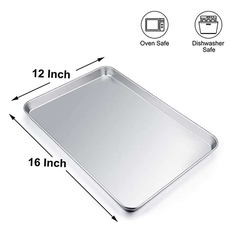 Large Baking Sheet, Stainless Steel Cookie Sheet Baking Pan Tray
