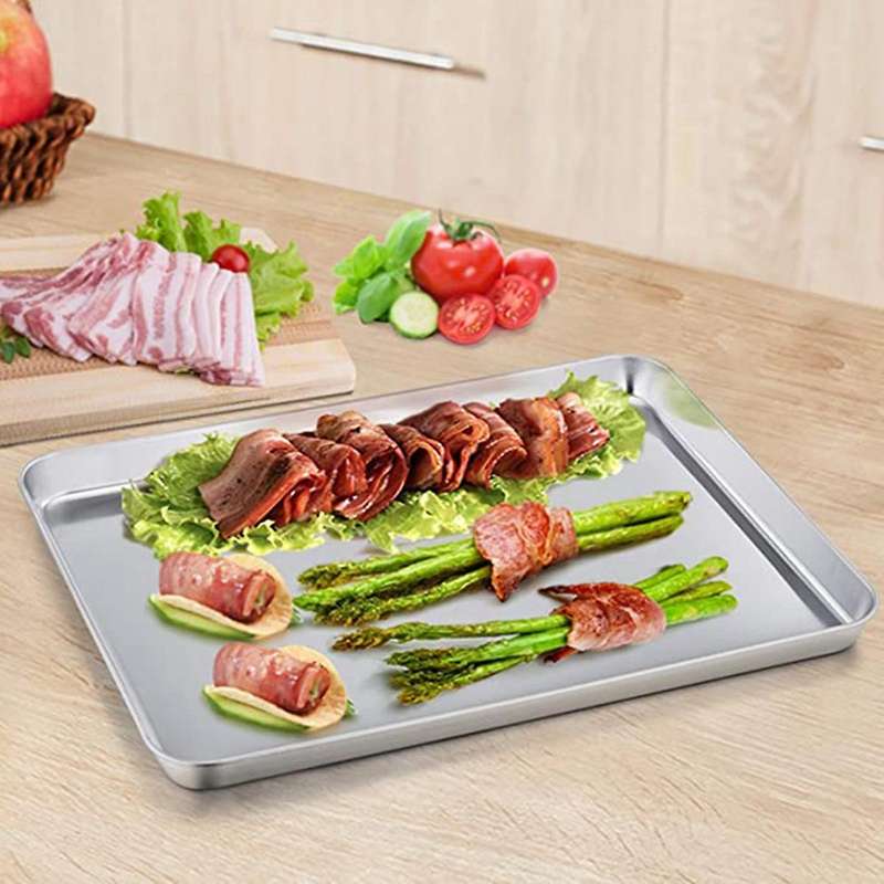 Large Baking Sheet, Stainless Steel Cookie Sheet Baking Pan Tray