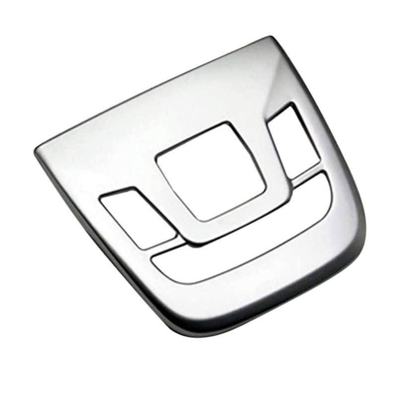 Car Matte Silver Interior Front Reading Light Lamp Cover Trim Sticker