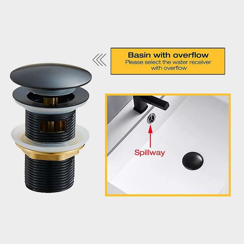 Basin Waste Slotted, Pop-up Sprung Plug Slotted, Bathroom Sink Waste