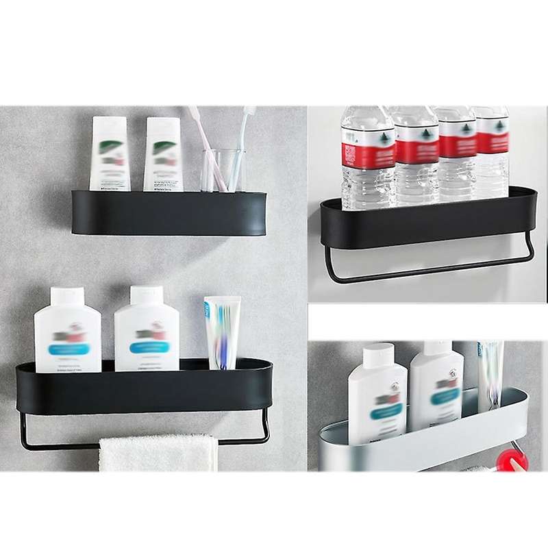 Bathroom Shelf Rack Wall Mounted Shelves Bath Towel Holder Shower -b