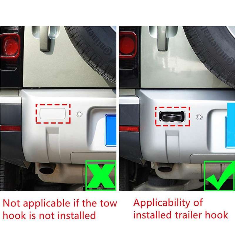 2pcs Car Trailer Tow Hook Hole Frame Decoration Sticker Cover Trim