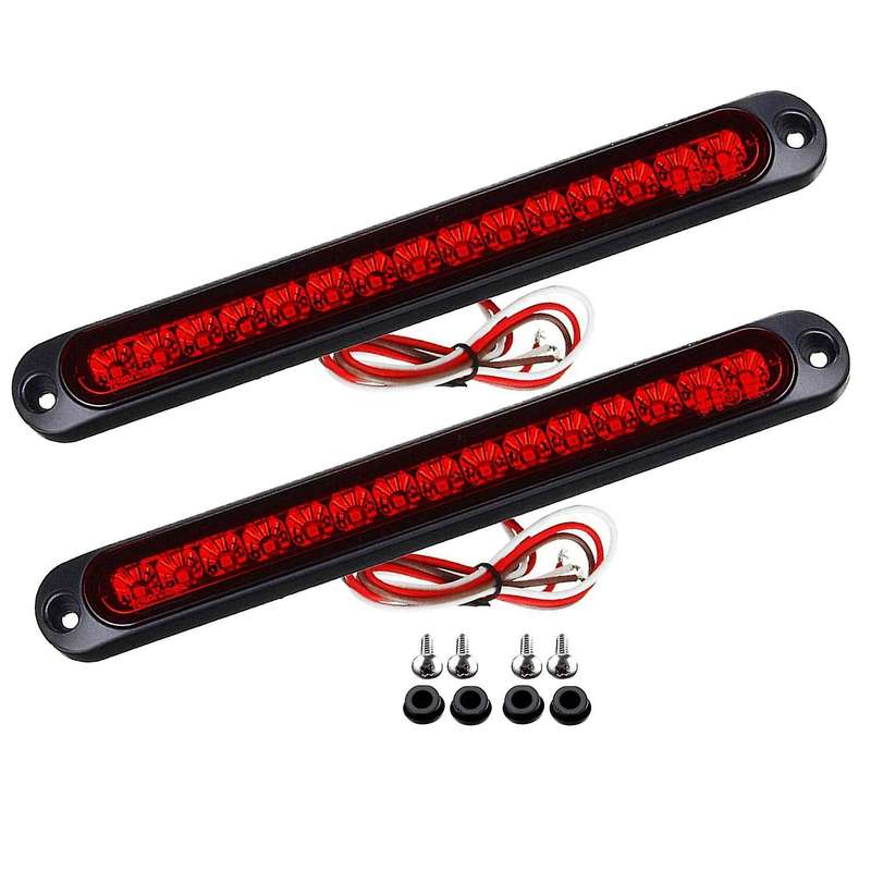 2pcs 10inch Stop Turn Tail Light for Heavy Duty Boats Trucks Red
