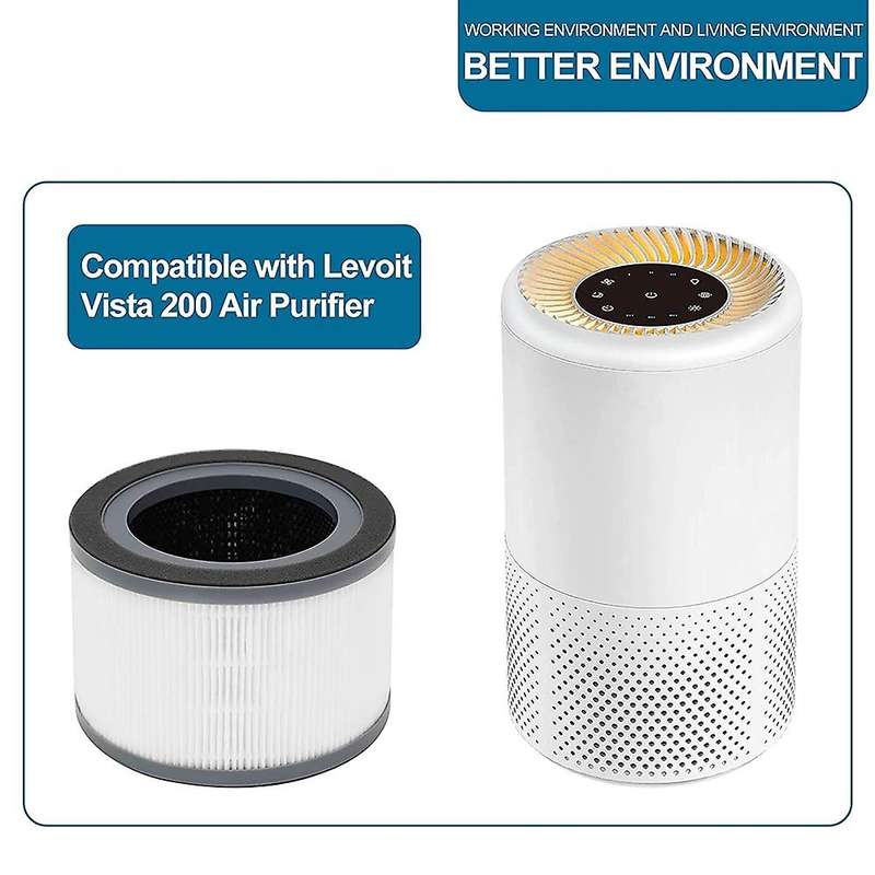 Air Purifier Replacement Filter for Levoit Vista 200 200-rf, 3-in-1