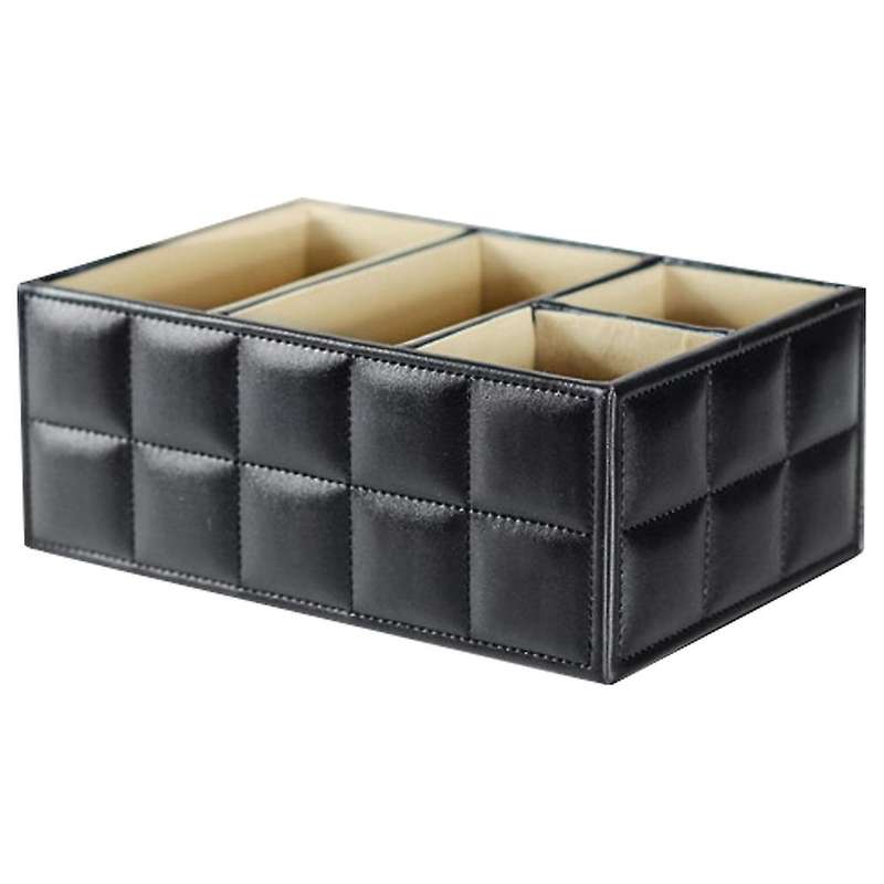 Luxury Pu Leather Storage Box Cosmetic Remote Control Phone Organizer