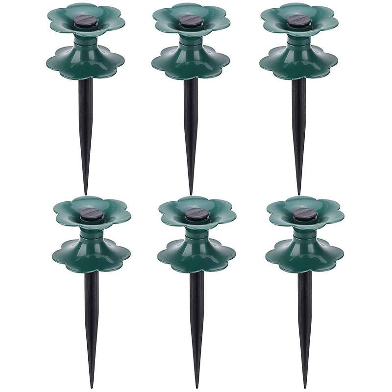 6 Pcs Garden Hose Guide Posts, Lotus-shaped Decorative Appearance