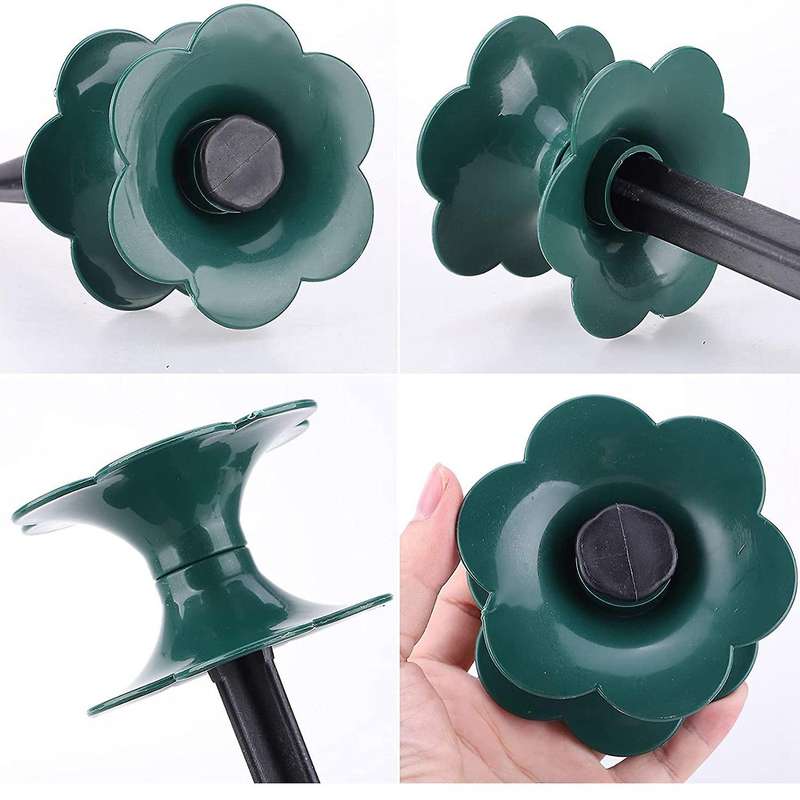 6 Pcs Garden Hose Guide Posts, Lotus-shaped Decorative Appearance