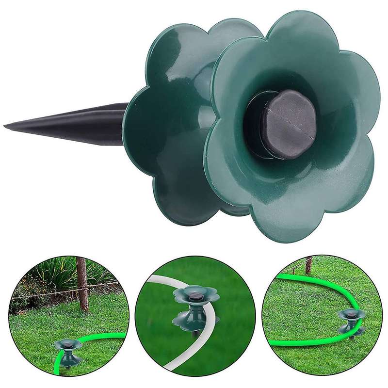 6 Pcs Garden Hose Guide Posts, Lotus-shaped Decorative Appearance