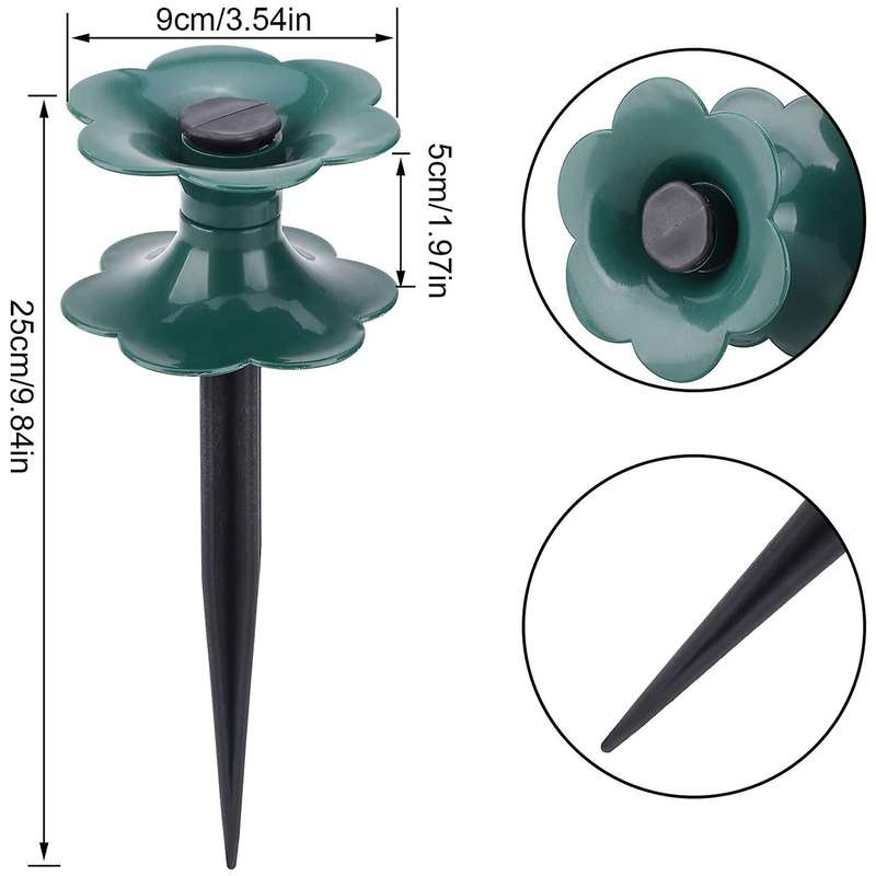 6 Pcs Garden Hose Guide Posts, Lotus-shaped Decorative Appearance