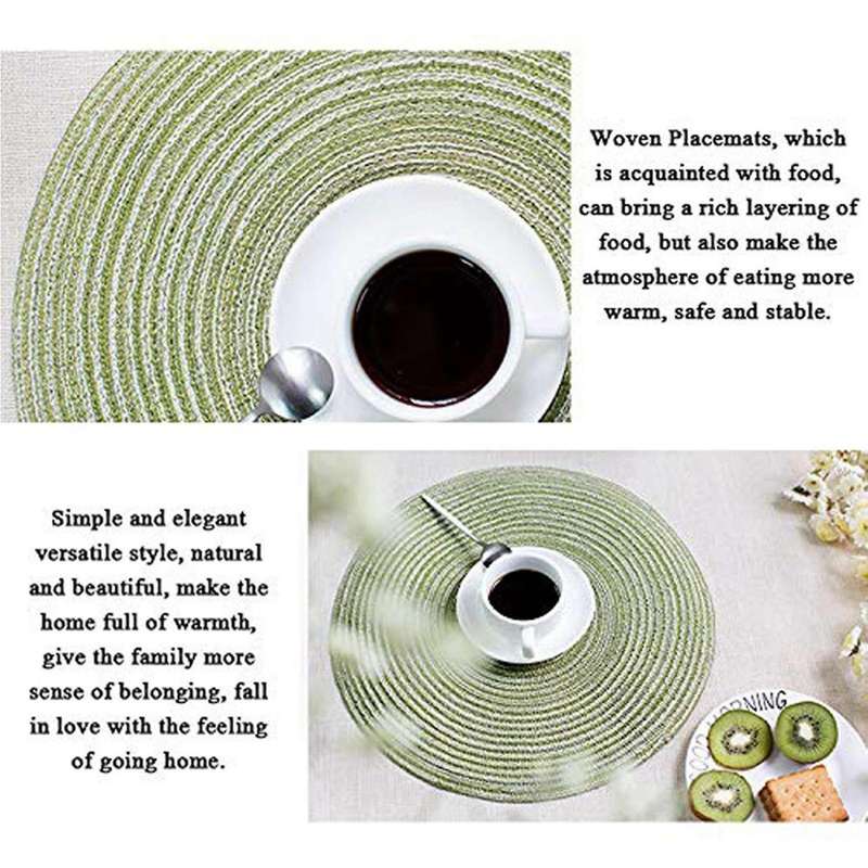 4 Pieces Of Placemats Heat-resistant Non-slip Anti-scald Washable