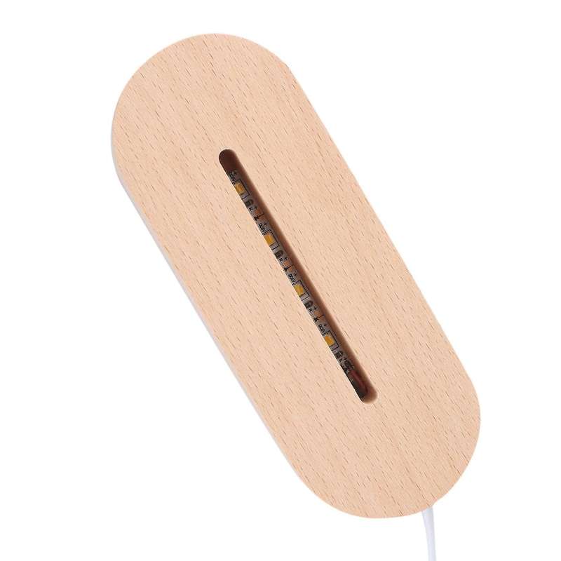 3d Wooden Lamp Base Led Table Night Light Base for Acrylic B
