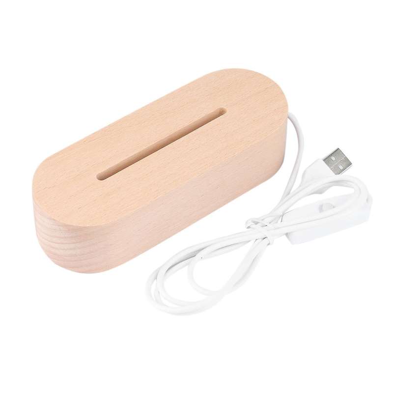 3d Wooden Lamp Base Led Table Night Light Base for Acrylic B