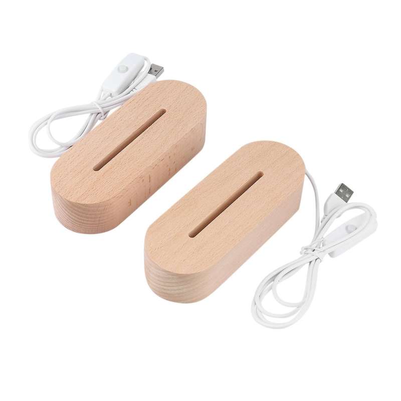 3d Wooden Lamp Base Led Table Night Light Base for Acrylic B